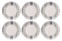 Hermia Grey Serv Lines Juego de Platos de Servicio Navideños de 6 Piezas Multicolor
